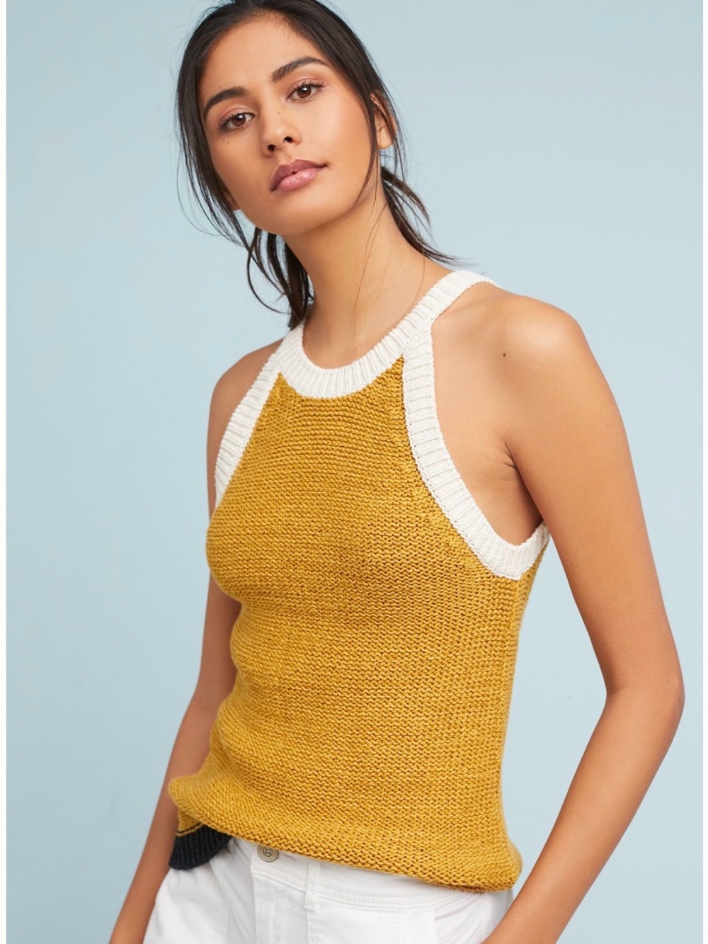 Anthropologie Colorblock Moth Sweater Tank S